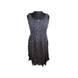 Simply Couture Flamingo Print Sleeveless Smocked Waist Midi Dress Plus Size 2X